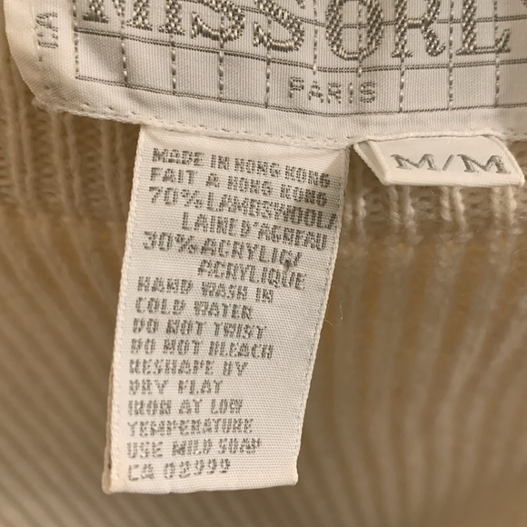 Vintage cream wool pencil knit skirt size: M - Picture 6 of 6